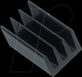 ICK SMD A 22 SA Heat sink 22mm 34 K/W black anodised