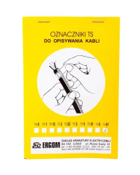 Oznacznik do opisywania ręcznego TS 61 biały E04ZP-02010100800 /20szt./