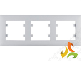 LUMINA INTENSE Ramka 3 potrójna pozioma srebrna WL5732 HAGER