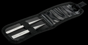 ESD plastic tweezers kit (2 tweezers), uninsulated, antimagnetic, stainless steel, 120 mm, 9858
