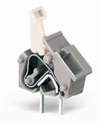 PCB terminal, 1 pole, pitch 7.5 mm, AWG 28-12, 24 A, cage clamp, gray, 256-501/332-000