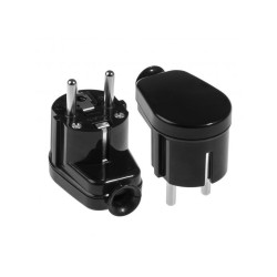 Wtyczka kątowa Uni-Schuko WT-16U czarna W-10109 Plastrol