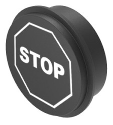 Nakładka do klawiatury, typ: Wkładka klawiatury, symbol — zatrzymanie działania, do użytku z: Klawiatury serii 09