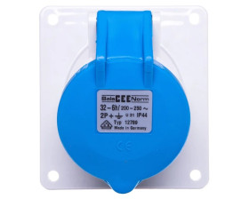 Gniazdo tablicowe 32A 3P 230V 6h IP44 skośne Quick-Connect 12789