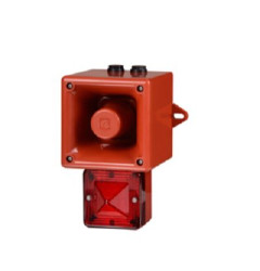 Sygnalizator akustyczny z lampą sygnalizacyjną 24 V Pomarańczowy V DC IP66 Montaż ścienny 113dB