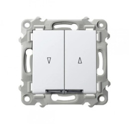 SZAFIR Łącznik żaluzjowy z podświetleniem białym z blokadą mechaniczną biały ŁP-7ZBS/m/00