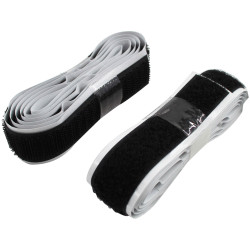 Faithfull FAITAPEHLB Hook &amp; Loop Self Adhesive Tape Black 20mm x 1m