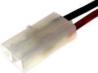 TAM02KAB-W Wtyk zasilający z kabelkiem 14cm - 2pin (z terminalami) raster gniazda: 6.2mm - zmontowany