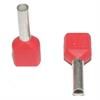 Końcówka tulejkowa podwójna izolowana czerwona 2x1 HL09052 100szt
