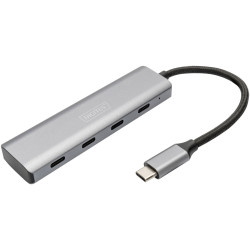 Digitus DA-70246 USB 3.1 hub 1st Gen 4 ports Aluminium Dark grey