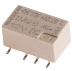 Przekaźnik sygnału, 12V dc, 2 A, DPDT, 2-polowy, montaż SMD, TE Connectivity IM
