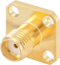 Złącze RF Montaż na panelu Żeński typ złącza Złącze SMA Lutowane