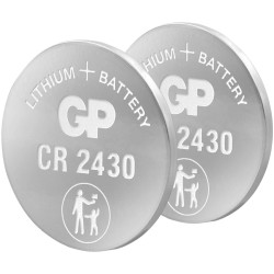 GP GPCR2430STD411C2 Button Cell CR2430 3V 300mAh 2pieces Lithium Battery