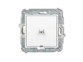 ICON Mechanizm łącznika schodowego w stylu amerykańskim (jeden klawisz bez piktogramu) biały IWPUS-3.1 KARLIK