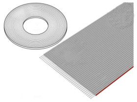 DS1057-01-40A282R-30.5 Przewód: wstążkowy 1mm linka Cu nieekranowany PVC szary 30,5m