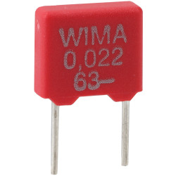 Wima MKS2C022201A00KSSD MKS2 0.022uF &#xB1;10% 63V Radial Polyester Capacitor