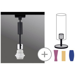 Paulmann 96919 URail Light 1-Phase E-27 20W LED Black Matt/Chrome