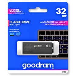 Pendrive GOODRAM 32GB UME3 czarny - Szybki zapis 60/20 MB/s USB 3.0