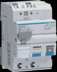 ARF960D AFDD + RCD/circuit breaker protective device, 6 kA C-10 A 30 mA