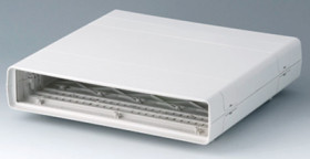 19 inch enclosure, 42 HP, (W x H x D) 260 x 54 x 250 mm, ABS, gray white, A0214070