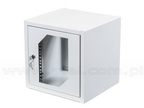 Szafa rack 6U, wisząca, 10 cali, 300mm gł., drzwi szklane