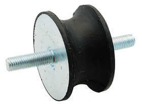 Podstawka antywibracyjna M6 średnica 25mm wysokość całkowita 20mm Cylinder męski-męski