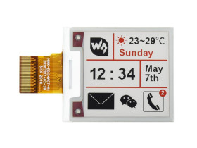Waveshare 200x200, 1.54inch E-Ink raw display panel, three-color