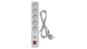 Listwa Przeciwprzepięciowa Emos (Acar) F5 5 Gniazd 1,5M Szar Emos P53873