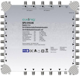 Axing SPU 916-06 Multiprzełącznik SAT, kaskadowy Ilość uczestników: 16