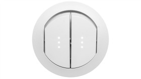 Celiane Klawisz Podwójny Ip44 Zpodświetleniem Biały 067804