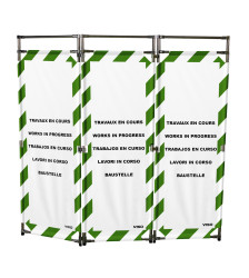 Bariera ochronna Bariera składana Zielony/biały