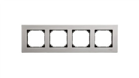 Merten M-Elegance Ramka Poczwórna Metalowa Tytanowy Mtn403405