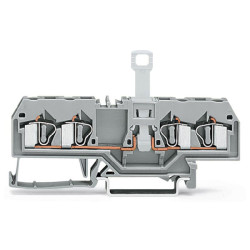 WAGO 281-659 6mm 4-conductor Disconnect Terminal Block Grey AWG 28-12