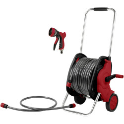 Toolcraft 2302701 Hose Reel Caddy Set Assembled 30m Hose Cart