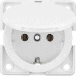 Mobil R Twin Gniazdo SCHUKO z pokrywą biały połysk 9419709