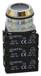 Przycisk sterowniczy 30mm czarny 6Z z samopowrotem NEF30-K6X W0-NEF30-K 6X S