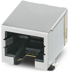 Panel socket, RJ45, 8 pole, 8P8C, solder connection, SMD, 1149874