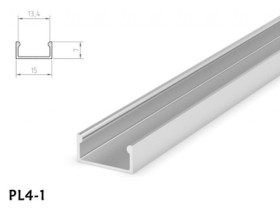 PROFIL LED PL4-1 SREBRNY 1M ANODOWANY