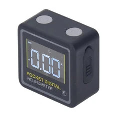 Cyfrowy inklinometr SHSIWI, kątomierz, magnetyczny wskaźnik kąta, pomiar 4x90 stopni, wyświetlacz podświetlany ABS, kieszonkowy