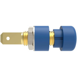 Sch&#xFC;tzinger IBU 5568 Au/BL Socket Blue 1pc Gold Plated Reliable Connection