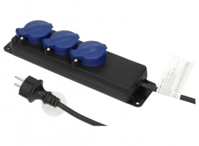 Przedłużacz warsztatowy IP44, 3-gniazda z/u (schuko) IP44 OR-AE-13158(GS)/3M