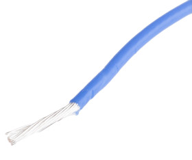 Przewód montażowy 0,6mm² Niebieski RS PRO PTFE 20 AWG 300 V dł. 100m 19/0,2 mm 200°C BS 3G 210:1996
