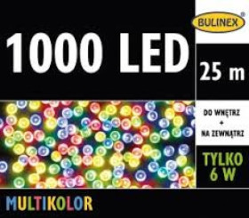 Lampki choinkowe zewnętrzny 1000l lampki led 24,96m dekoracji + 3m przewodu zasilającego multikolor 13-981