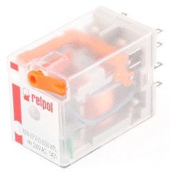 Przekaźnik mocy 230V ac DPDT Relpol 1.6W, Wciskane 16100Ω Wciskane