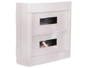 Rozdzielnica modułowa 2x18 natynkowa bez drzwi seria 610 IP40 400x400x130 szara EC61036