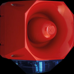 ASSB24120RBL Asserta Maxi AV, red, blue lens, 120 dB, 24 V DC