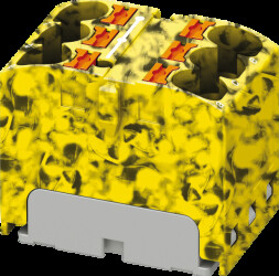 3273810 PTFIX distributor block, 6x4, yellow/black
