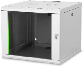 Wall cabinet, 9 U, (H x W x D) 509 x 600 x 600 mm, IP20, sheet steel, light gray, DN-19 09U-6/6