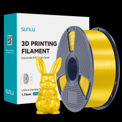 SUNLU PLA+ SILK 1.75mm 1kg SILK Yellow / Żółty, jedwabny