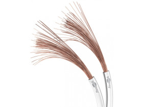 Kabel głośnikowy biały CCA 2x0,75mm2 rolka 10m